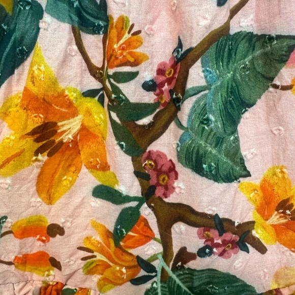 EUC XL Farm Rio Anthropologie Tropical Paradise Square Neck Tiered-Maxi dress - Picture 7 of 7